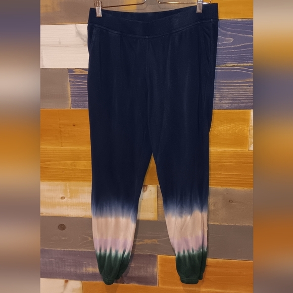 Wildfox Hadley Blue Tie-Dye Track Pants M - Picture 2 of 6